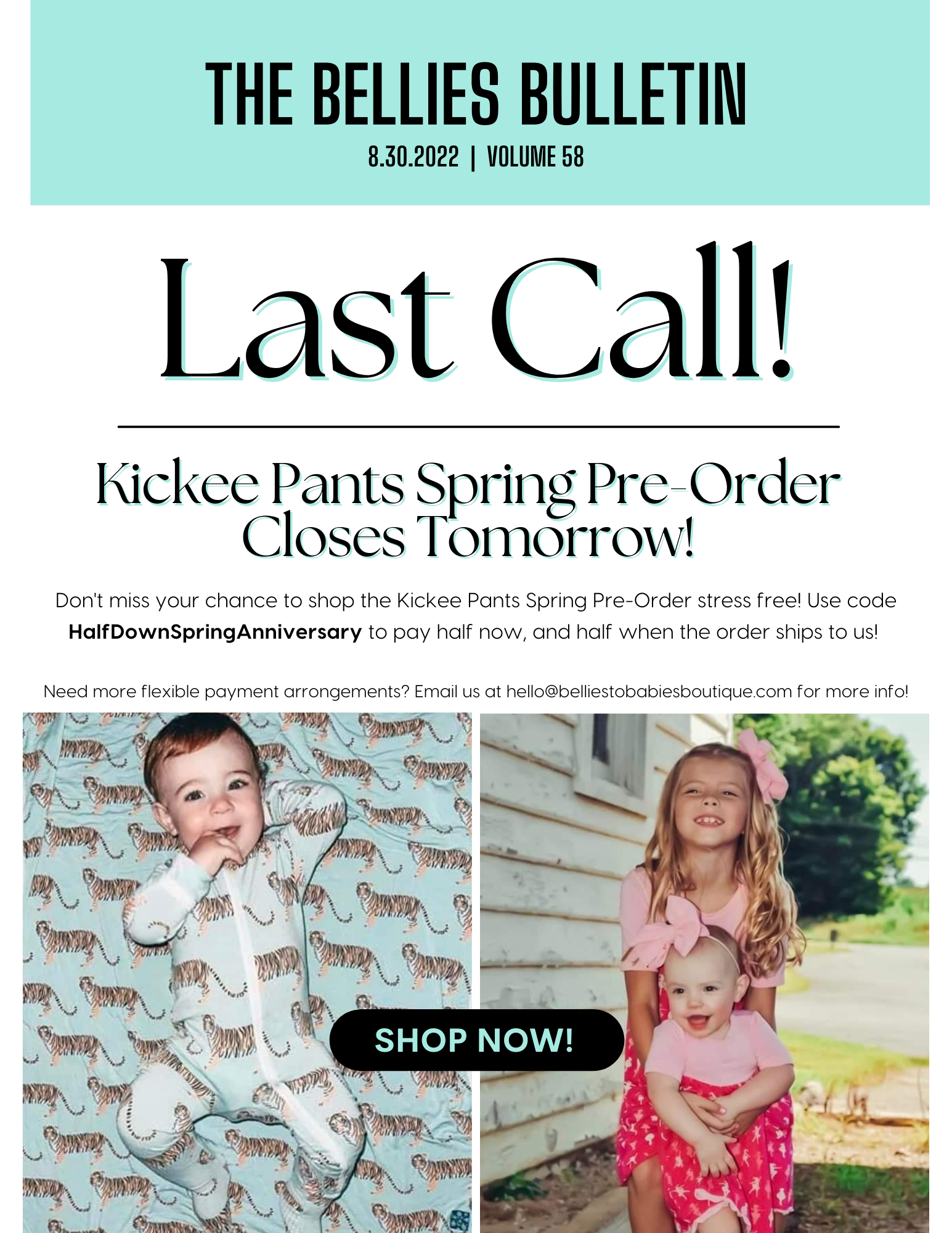 The Bellies Bulletin Volume 58 Bellies to Babies Boutique