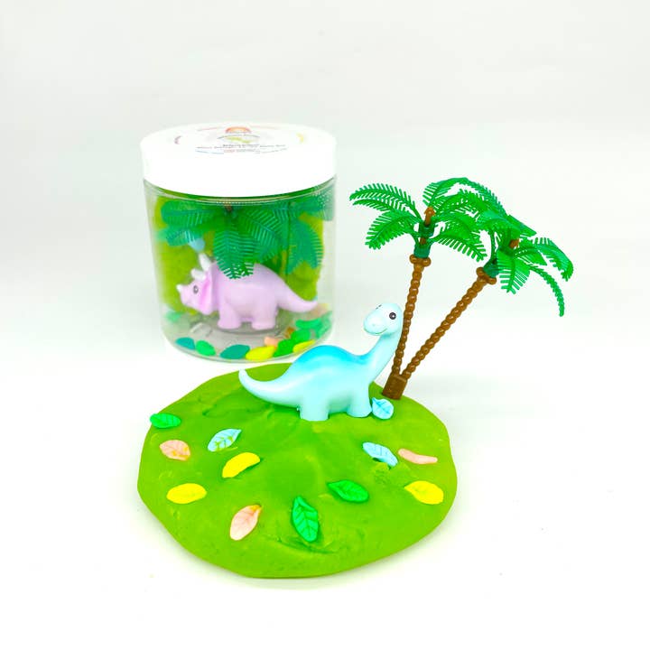 Earth Grown KidDough Mini Play-Dough-To-Go Kit: Dinosaur (Watersmellon)