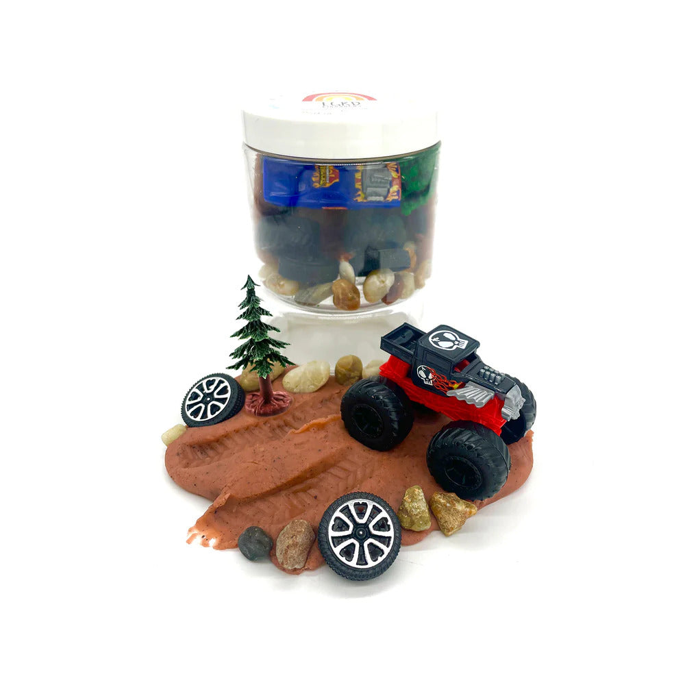 Earth Grown KidDough To-Go Kit: Monster Truck Play Dough (Root Beer Scented)
