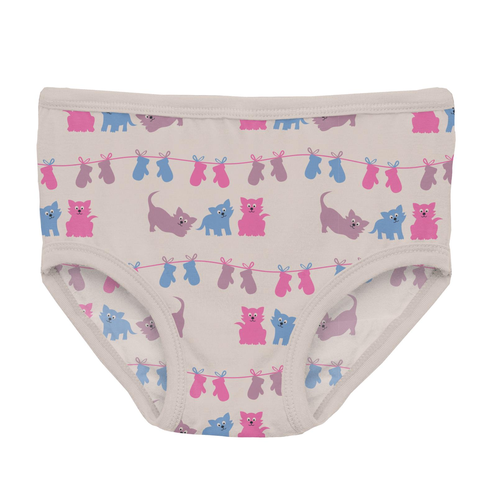 Kickee Pants Girl's Underwear: Latte 3 Little Kittens – Bellies to Babies  Boutique