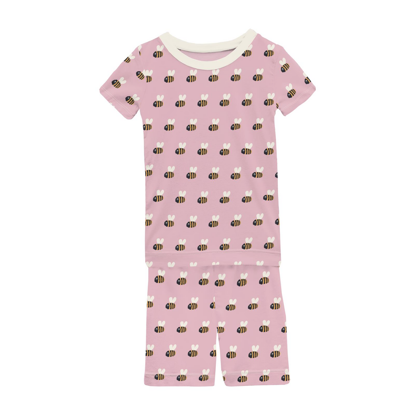 Kickee Pants Short Sleeve Pajama Set With Shorts: Cake Pop Baby Bumblebee  (Ships 5/15-6/15)
