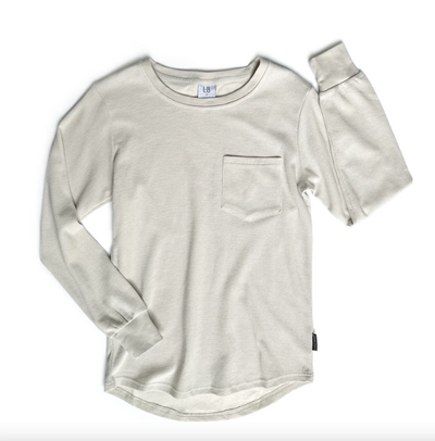 Little Bipsy Adult Waffle Top: Almond/Cotton