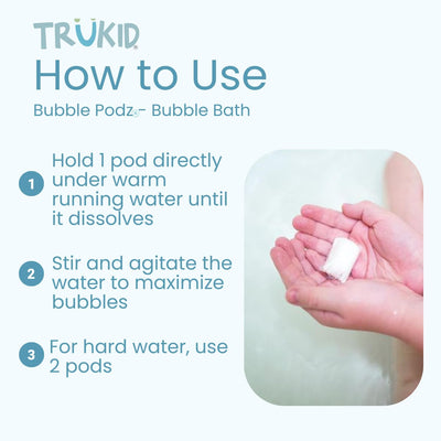 TruKid Bubble Podz: Sensitive Care (Eczema) Unscented Bubble Bath