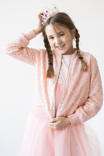 Mila & Rose:  Peach Sequin Jacket SHIPS SEPARATELY