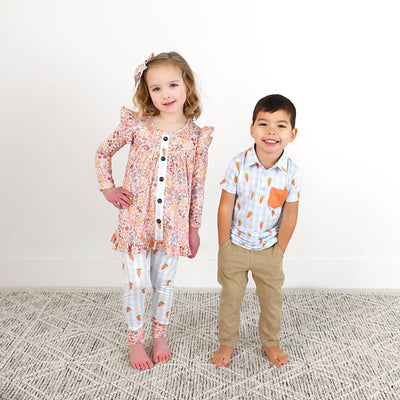 Gigi and Max: Henry Carrot Gingham Polo Shirt
