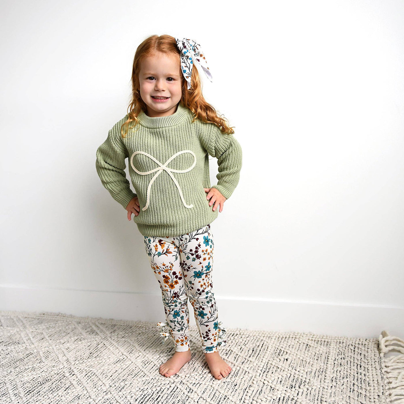 Gigi and Max Bow Leggings: Maren Floral
