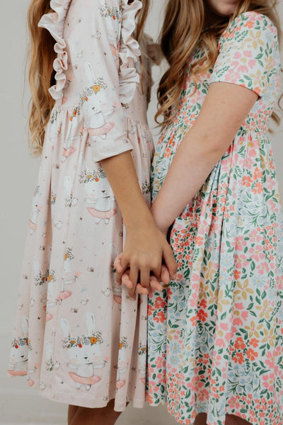 Mila & Rose:  Don't Worry, Be Hoppy Ruffle Twirl Dress SHIPS SEPARATELY