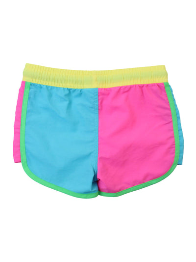 RuggedButts: Neon Color Block Board Shorts