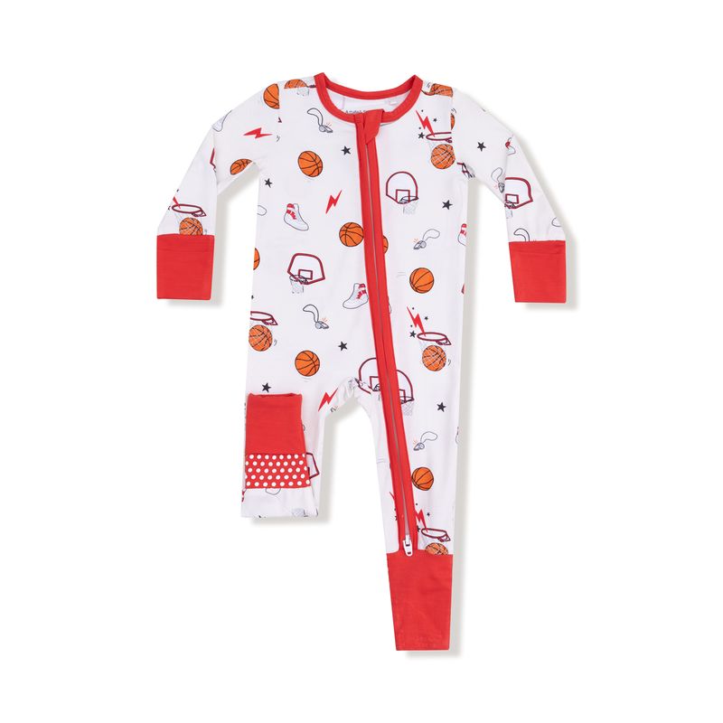 Angel Dear 2 Way Zipper Romper: Basketball Uni