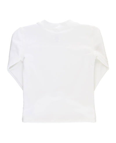 RuffleButts + RuggedButts - Boys White Long Sleeve Rash Guard
