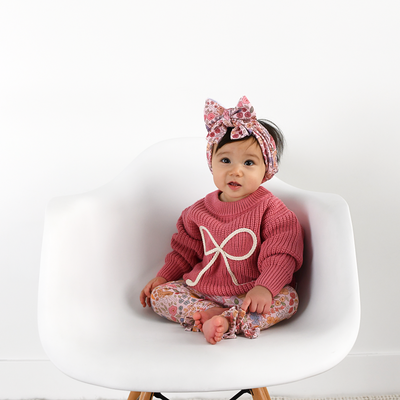 Gigi and Max: Meadow Floral Bunny Bow Leggings