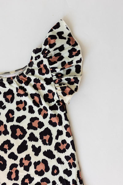 Mila & Rose:  Wild One S/S Flutter Sleeve Leotard SHIPS SEPARATELY