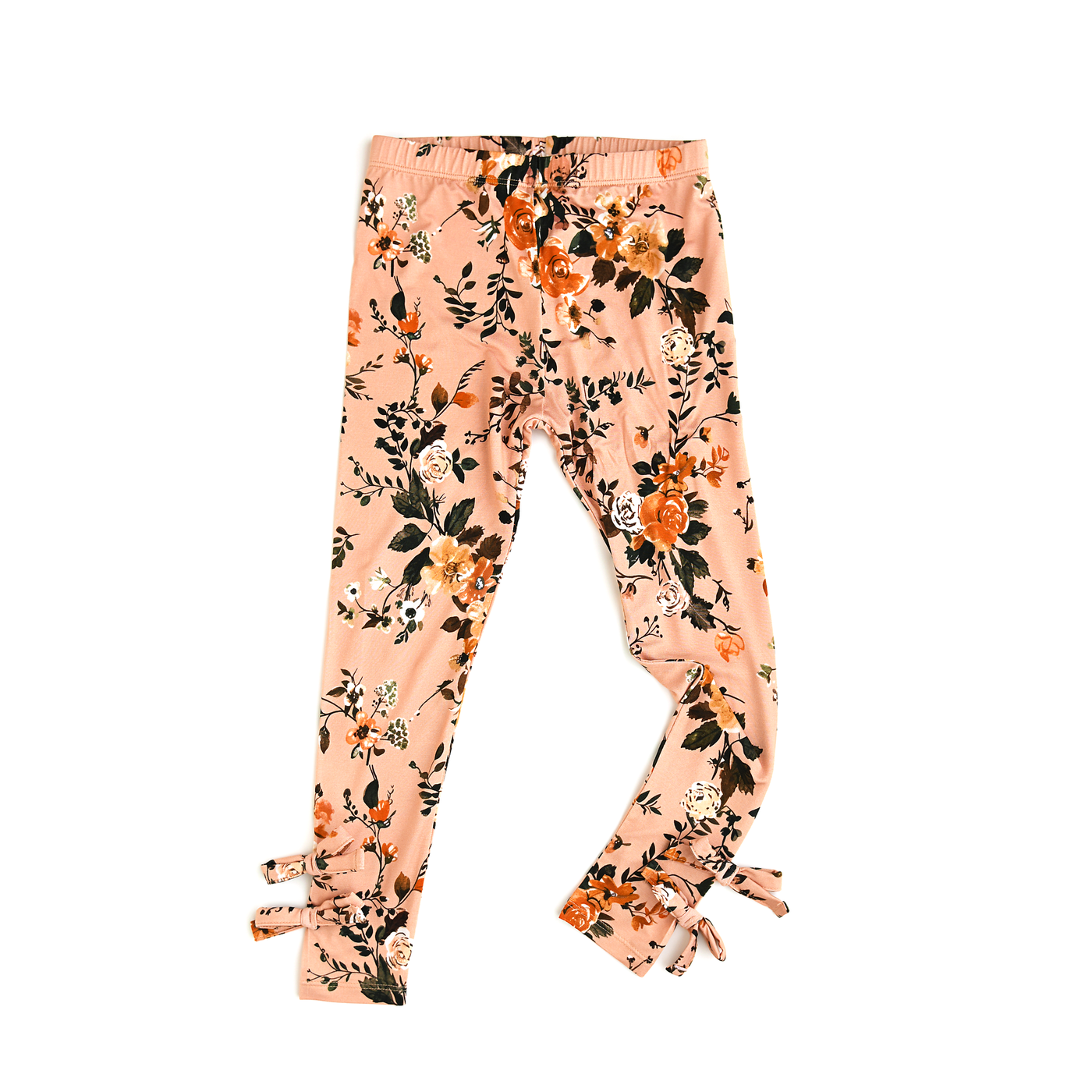 Gigi and Max Bow Leggings: Flora Light Pink