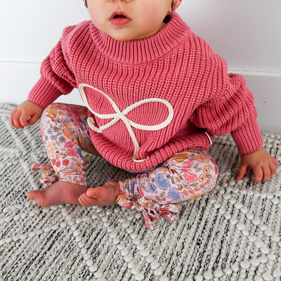 Gigi and Max: Meadow Floral Bunny Bow Leggings