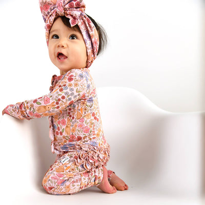 Gigi and Max: Meadow Floral Bunny Ruffle Zip