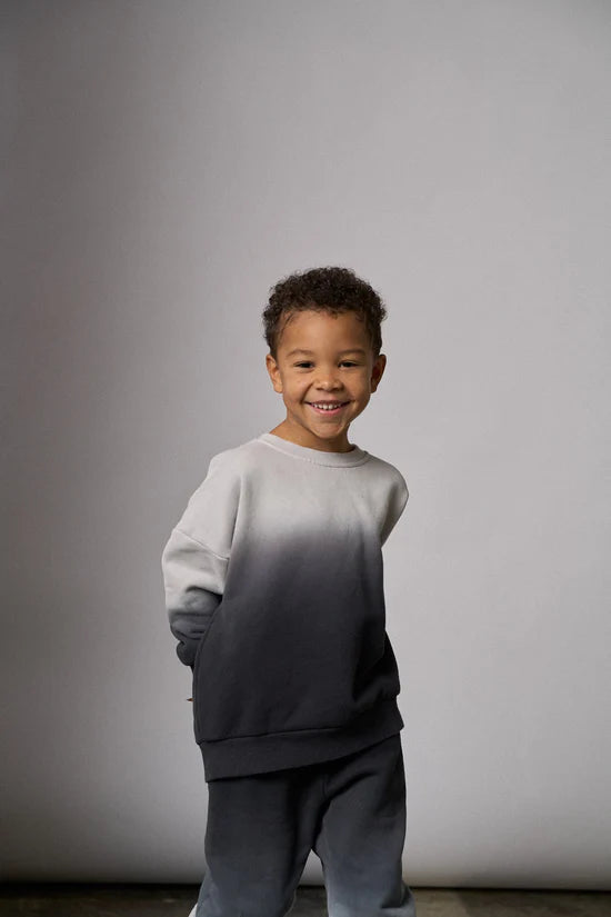 Little Bipsy Elevated Crewneck: Black Ombre