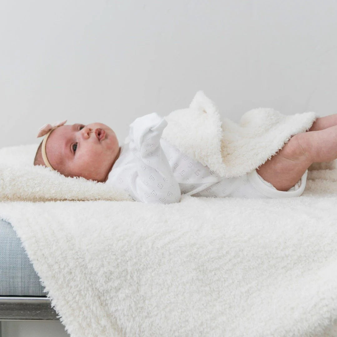 Saranoni Bamboni Receiving Blanket: Ivory