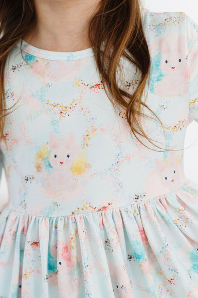 Mila & Rose:  Bunny Dreams 3/4 Sleeve Pocket Twirl Dress SHIPS SEPARATELY