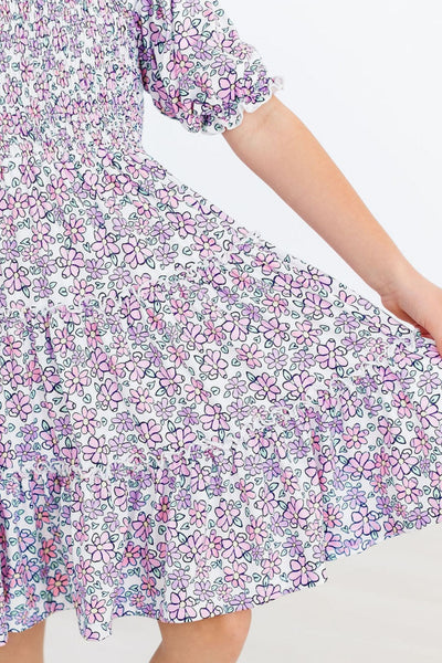 Mila & Rose:  Lovely Lavender Smocked Ruffle Dress SHIPS SEPARATELY