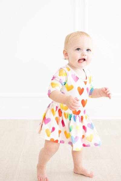 Mila & Rose:  Lotta Love 3/4 Sleeve Twirl Bodysuit SHIPS SEPARATELY