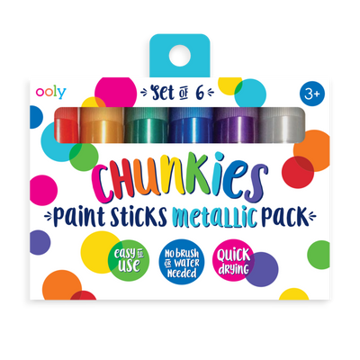 OOLY: Chunkies Paint Sticks Metallic - Set of 6