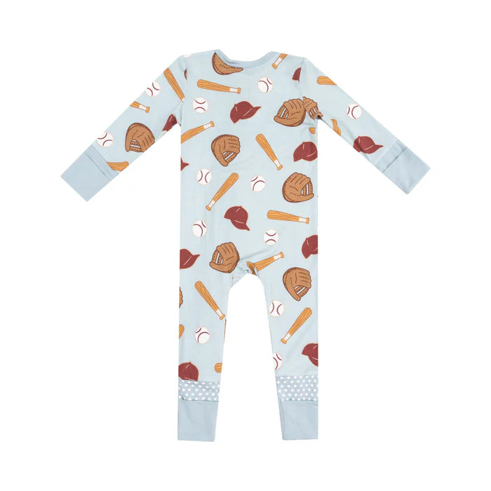 Angel Dear 2 Way Zipper Romper: Baseball
