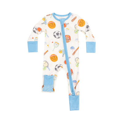 Angel Dear 2 Way Zipper Romper: Sports Ball Friends