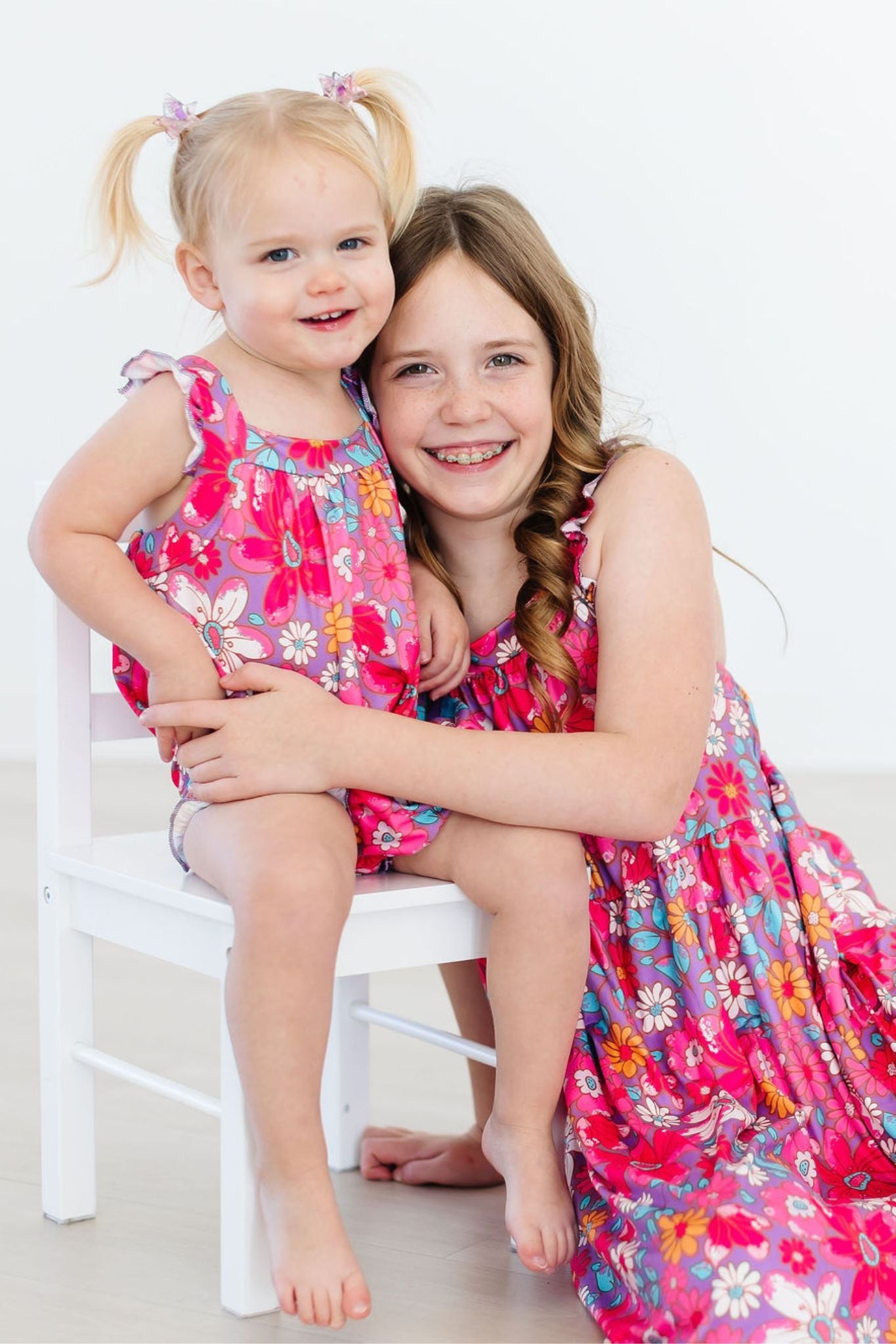 Mila & Rose:  Hawaiian Floral Ruffle Cross Back Dress SHIPS SEPARATELY