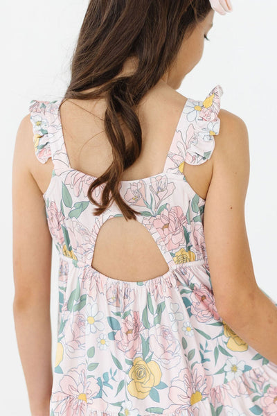 Mila & Rose:  Autumn Breeze Ruffle Maxi Dress SHIPS SEPARATELY