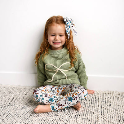 Gigi and Max Bow Leggings: Maren Floral