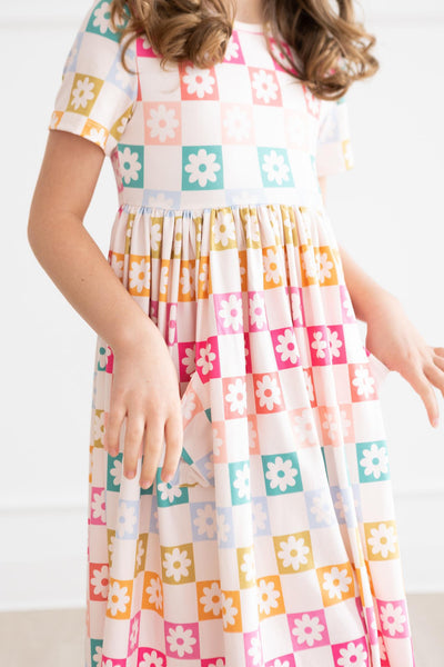 Mila & Rose:  Checkmate S/S Pocket Twirl Dress SHIPS SEPARATELY