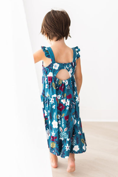 Mila & Rose:  Berries in Bloom Ruffle Maxi Dress SHIPS SEPARATELY