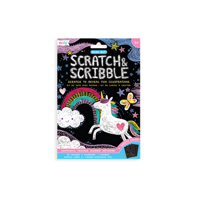 Print of the Week OOLY Mini Scratch & Scribble Art Kit: Funtastic Friends
