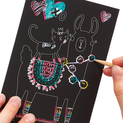 Print of the Week OOLY Mini Scratch & Scribble Art Kit: Funtastic Friends