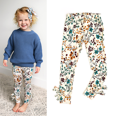 Gigi and Max Bow Leggings: Maren Floral