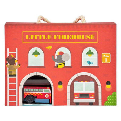 Mudpuppy: Wind Up & Go Fire Station Play Set