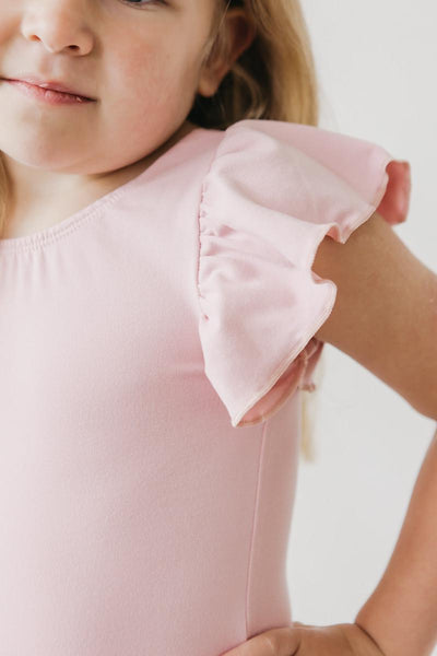 Mila & Rose:  Vintage Pink S/S Flutter Sleeve Leotard SHIPS SEPARATELY