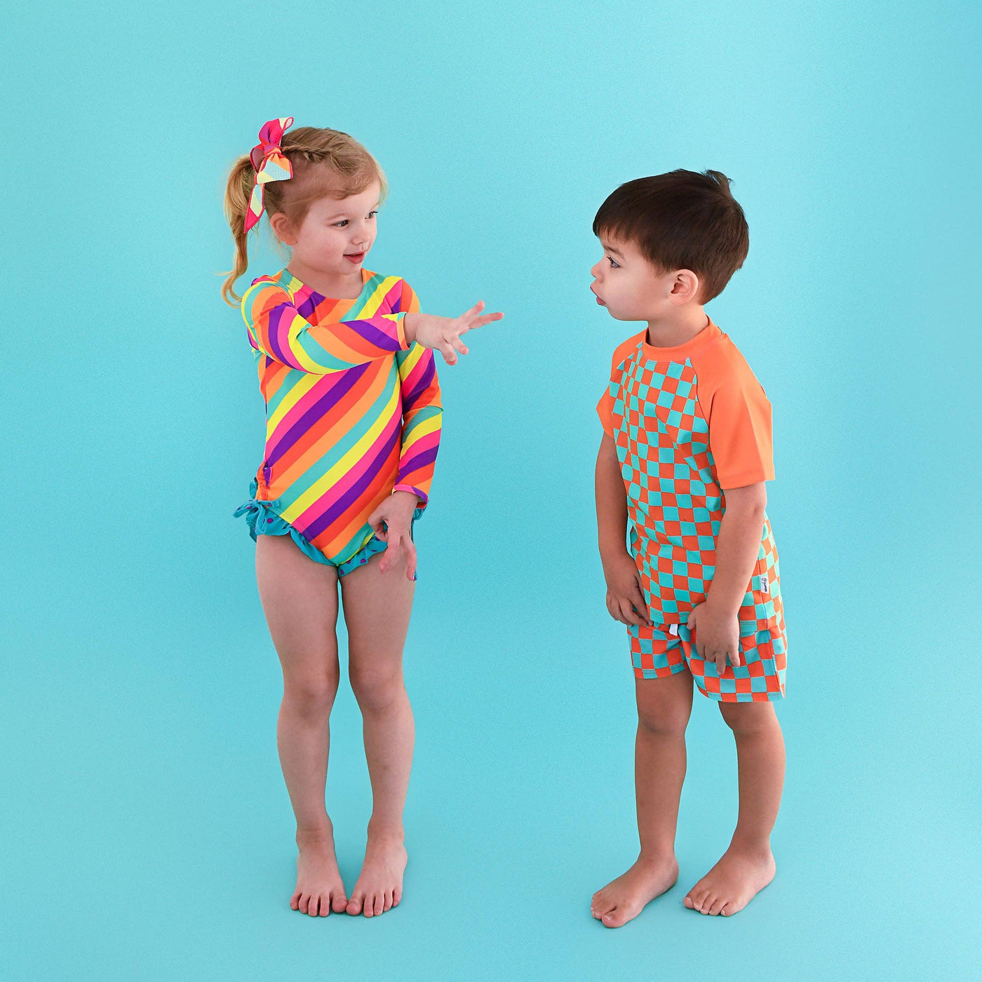 Gigi and Max Swim Shorts: Spencer Checks