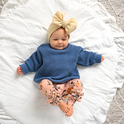 Gigi and Max Bow Leggings: Flora Light Pink