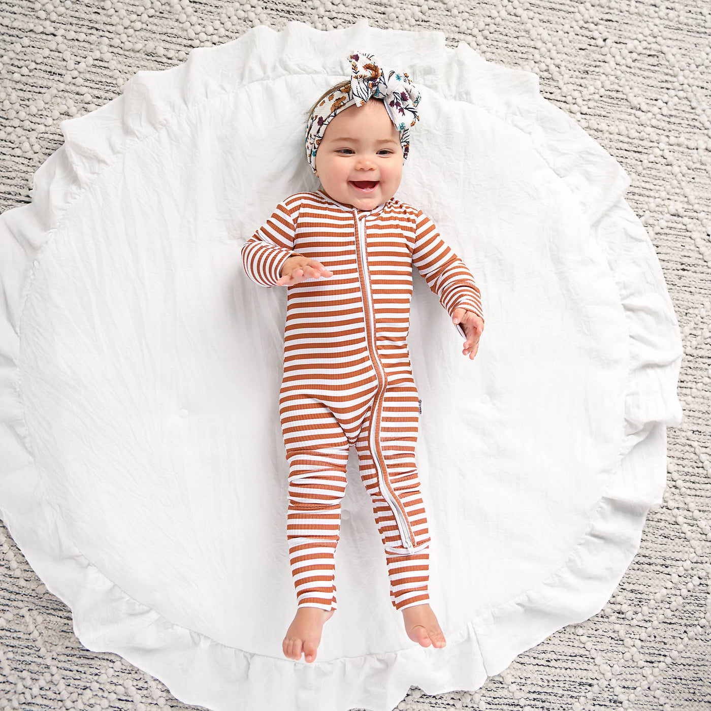 Gigi and Max Ribbed Zip Sleeper: Chase Brown