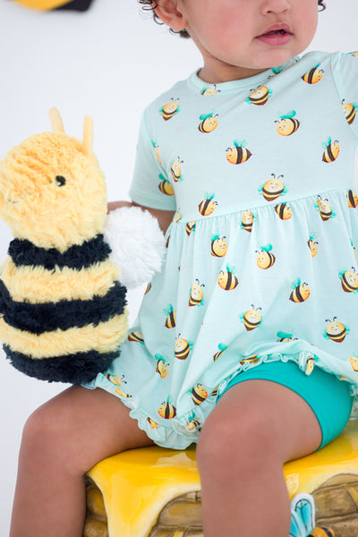 Birdie Bean Peplum Set: Bumble Bee