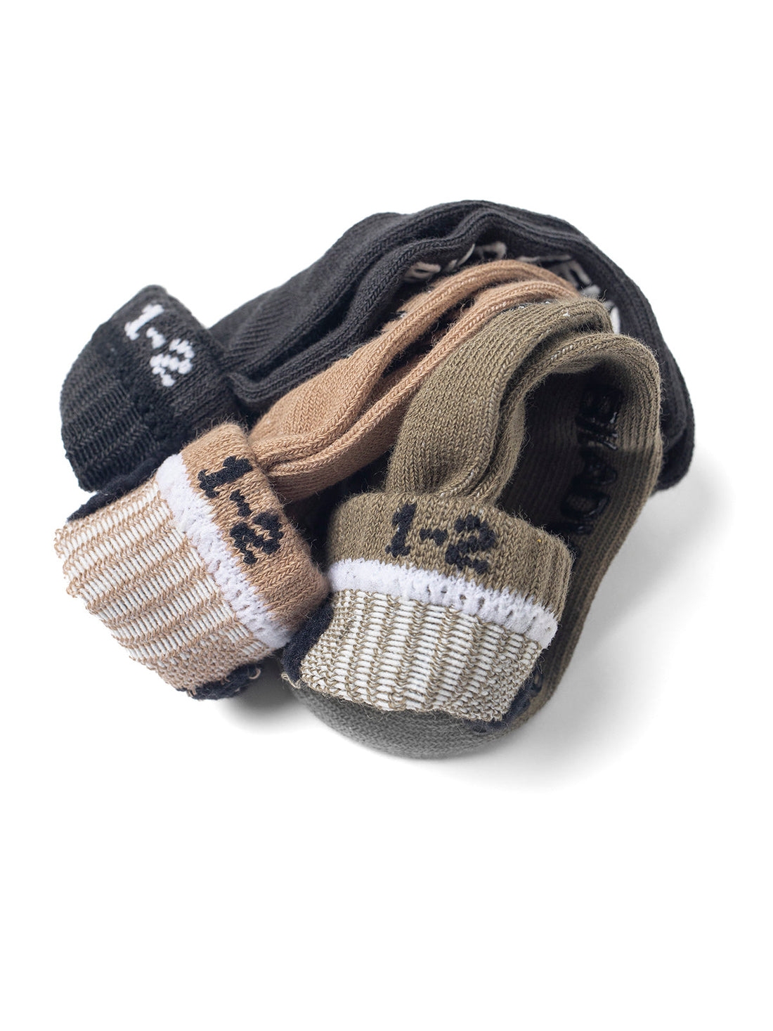 Little Bipsy Sock 3-Pack: Charcoal/Taupe/Dark Moss