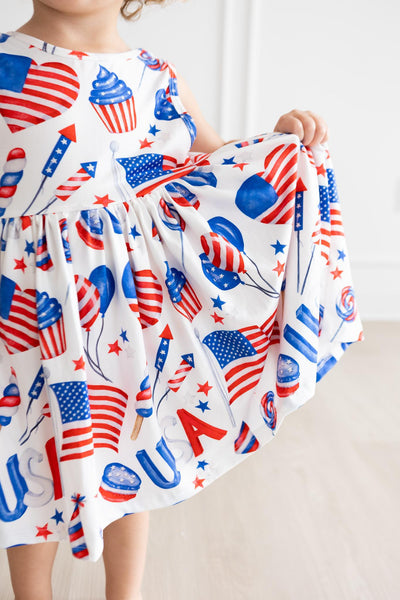 Mila & Rose:  Party in the USA Tank Twirl Dress SHIPS SEPARATELY