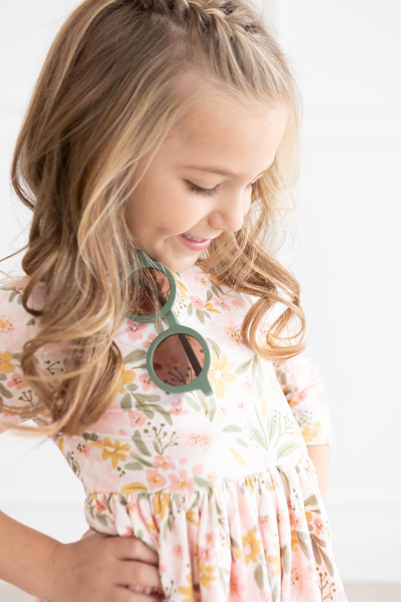 Mila & Rose:  Pretty Peachy 3/4 Sleeve Pocket Twirl Dress SHIPS SEPARATELY