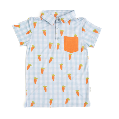 Gigi and Max: Henry Carrot Gingham Polo Shirt