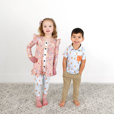 Gigi and Max: Henry Carrot Gingham Polo Shirt