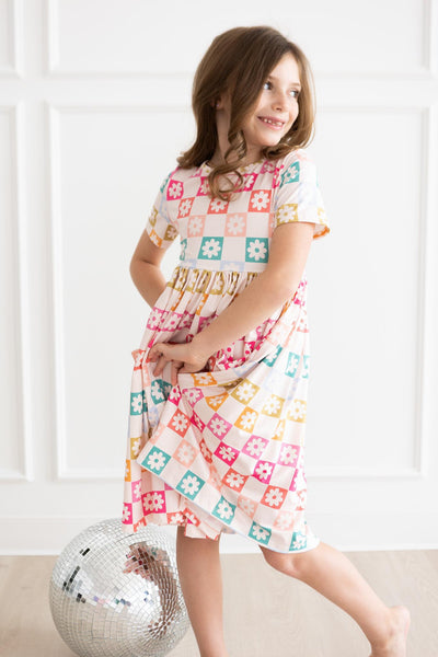 Mila & Rose:  Checkmate S/S Pocket Twirl Dress SHIPS SEPARATELY