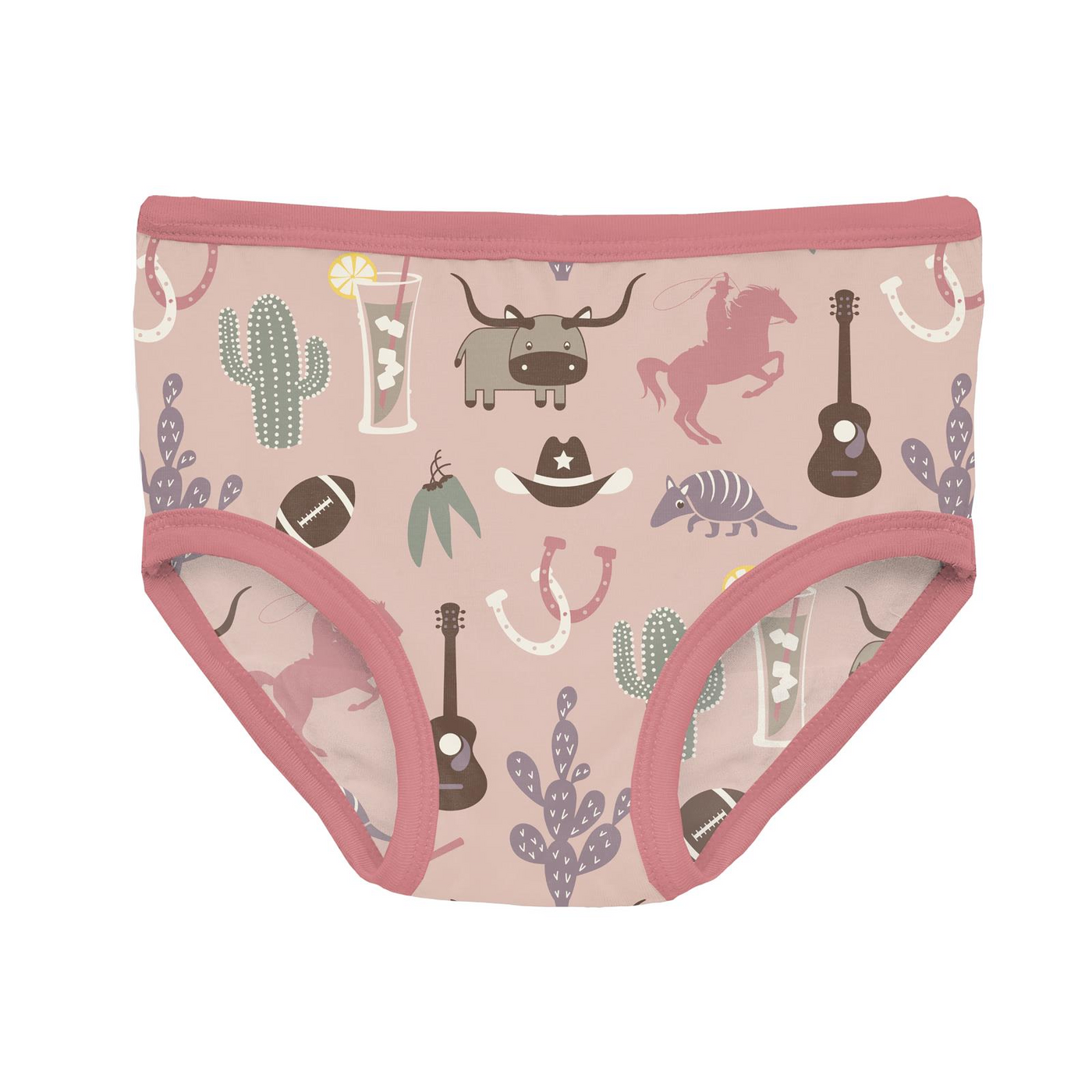 Kickee Pants Girl's Underwear: Peach Blossom Rodeo