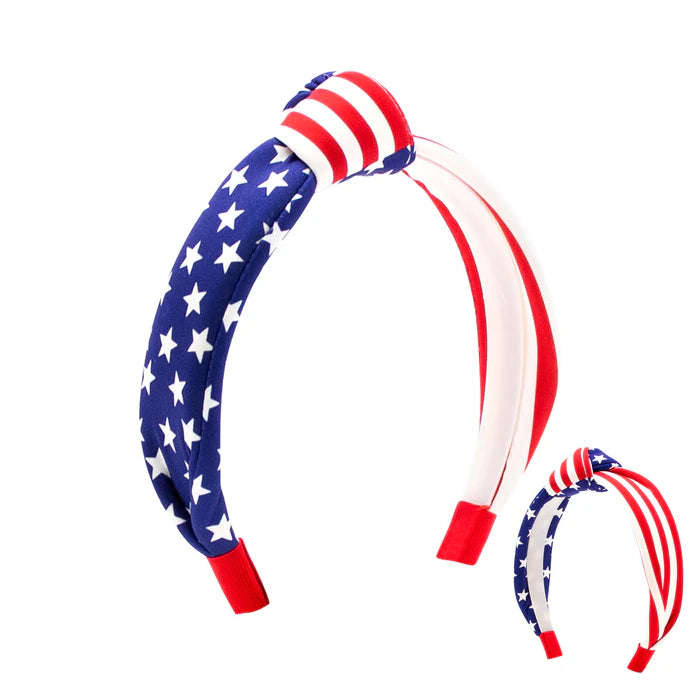 Wee Ones Knotted Headband: Patriotic