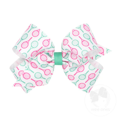 Wee Ones Hair Bow: Tennis Rackets